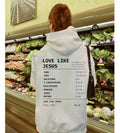 Aesthetic Christian Hoodie Trendy Christian Sweatshirt Christian Streetwear Receipt Hoodie Love Like Jesus Christian...