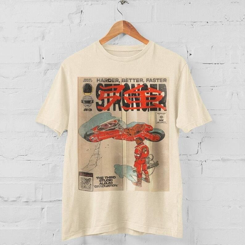 Akira kANYE Stronger Vintage Hip Hop 90s Retro Graphic Tee Comic T-Shirt Hoodie, Sweatshirt | ZylaModa.com