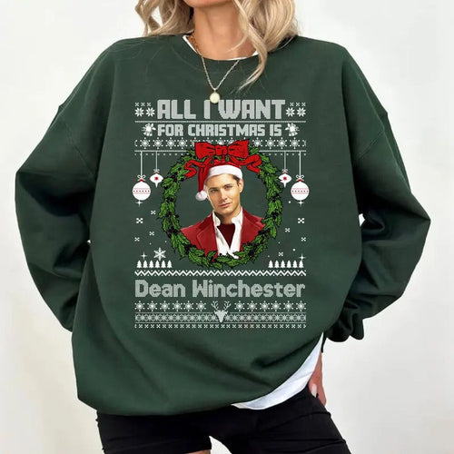 All I Want For Christmas Is Dean Winchester T Shirt, Dean Winchester  T Shirt, Gift For Woman and Man Unisex T-Shirt...