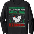 All I Want for Xmas is a Squirrel Ugly Christmas Sweater Long Sleeve T-Shirt Hoodie, Sweatshirt | ZylaModa.com