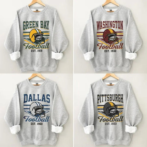 All Teams Football Sport Grey Sweatshirt, Dallas Football, Green Bay Football, Vintage Football Sweatshirt, Shirt, Gift...