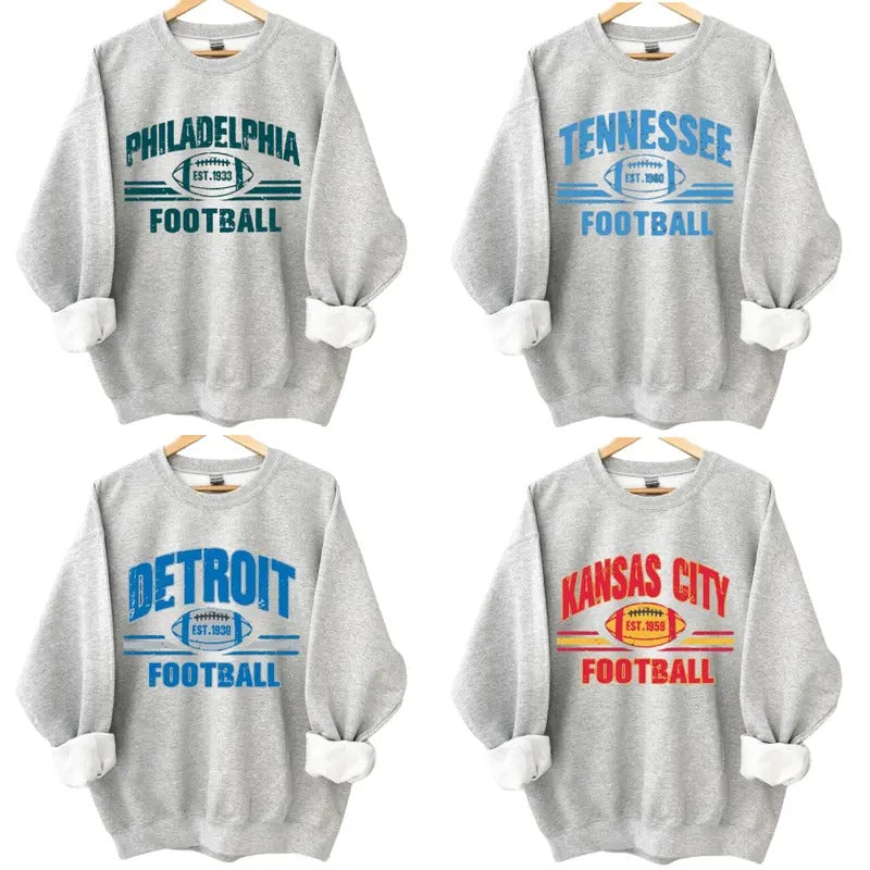 All Teams Football Sweatshirt, Vintage Football Sweatshirt, Unisex Womens Mens Shirt, Gift For Fan, Classic Cotton...