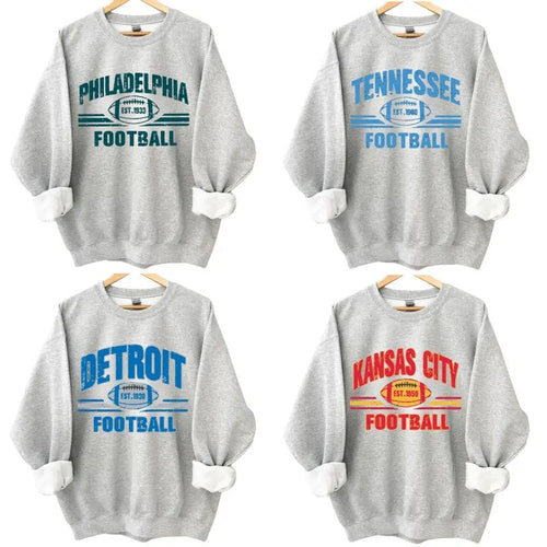 All Teams Football Sweatshirt, Vintage Football Sweatshirt, Unisex Womens Mens Shirt, Gift For Fan, Classic Cotton...
