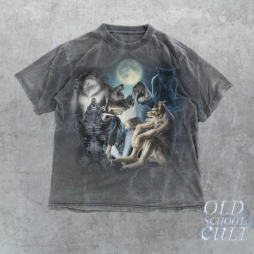 Alpha Wolf Vintage 90s T-Shirt, Retro Meme Tee, Grunge Clothing Aesthetic, Emo Silly Animal Graphic Shirt, Alpha Wolf...