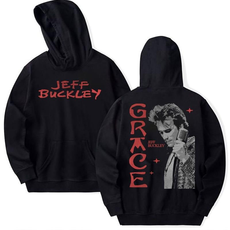 Alt Rock Music Merch, Bucklley Fan 2 Sided Hoodie, 90s Music Shirt, Unisex Sweater Pullover Tee Sweatshirt | ZylaModa.com