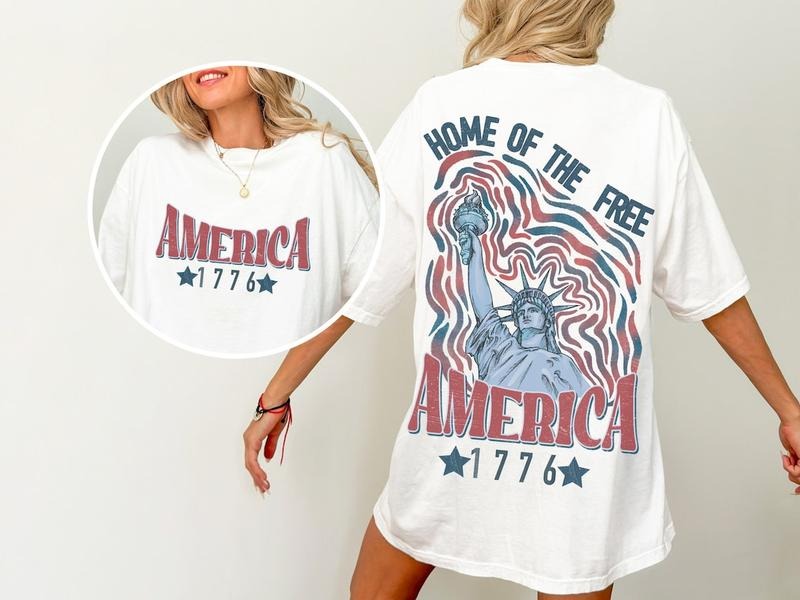 America 1776 Shirt, July 4th Tshirt, Patriotic Shirt, America Shirt Hoodie, Sweatshirt | ZylaModa.com
