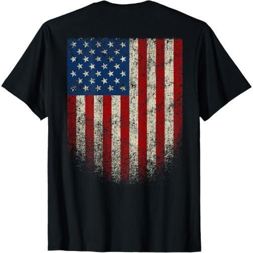 American Flag Patriotic Red White Blue T-Shirt Made in USA Hoodie, Sweatshirt | ZylaModa.com