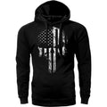 American Flag Skull Hoodie Sweatshirt - Black Cotton with Hood, Front Pocket, and Skull Print Design T-Shirts | ZylaModa.com