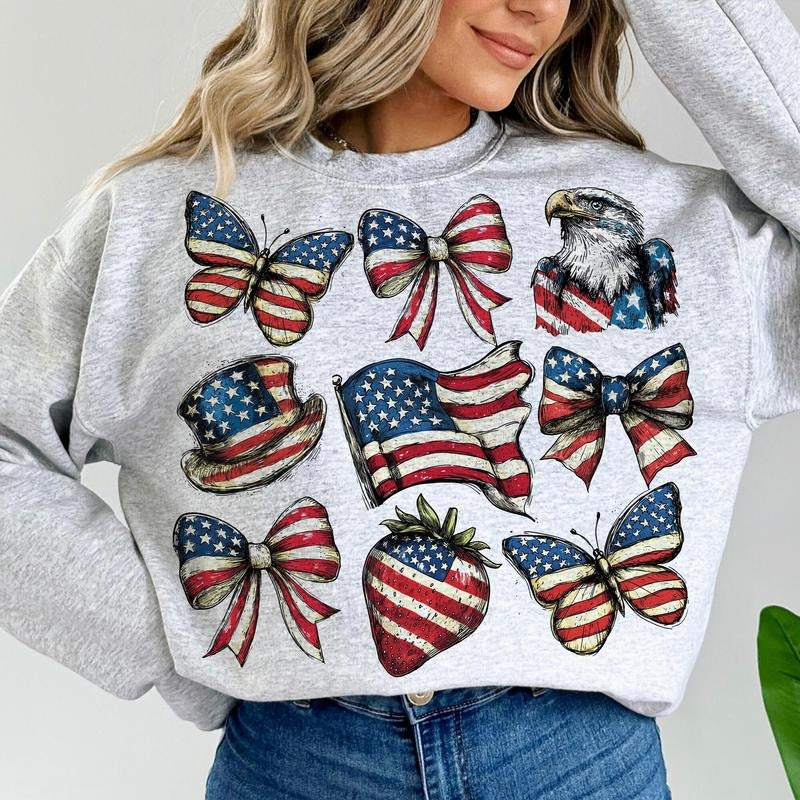 American Girly 4Th Of July Shirt, Coquette 4Th Of July Shirt, American Girl Shirt, 4Th Of July Shirt, Memorial Day Shirt,...