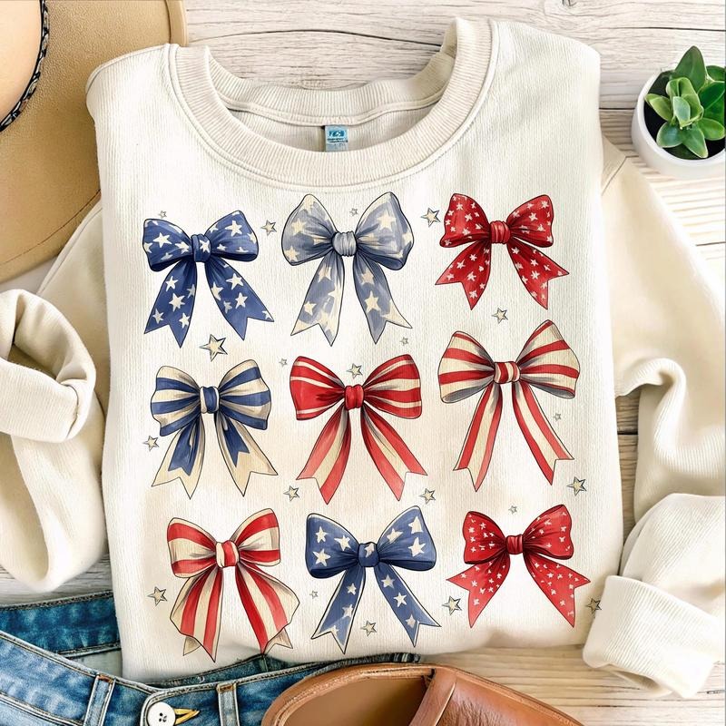 American Girly Bow 4Th Of July Shirt, Coquette 4Th Of July Shirt, American Girl Shirt, 4Th Of July Shirt, Memorial Day...