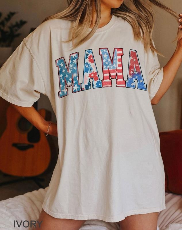 American Mama t-shirt, Mama T-Shirt, Retro Mama America tee, 4th of July T-Shirt, American Mama, Retro USA Shirt, USA...