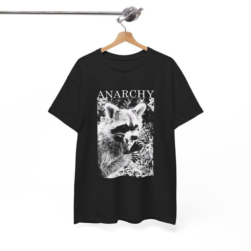 Anarchy Funny Raccoon T-Shirt Hoodie, Sweatshirt | ZylaModa.com