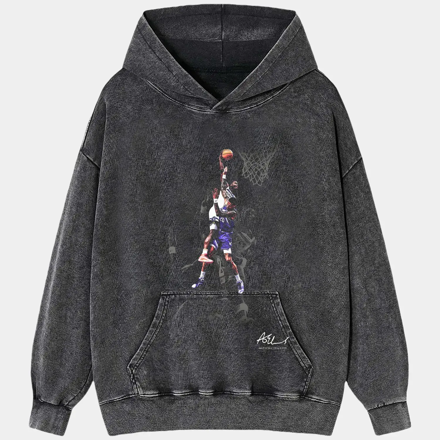 Anthony Edwards 'Dunk on John Collins' Tee Hoodie, Sweatshirt | ZylaModa.com (Image 2)