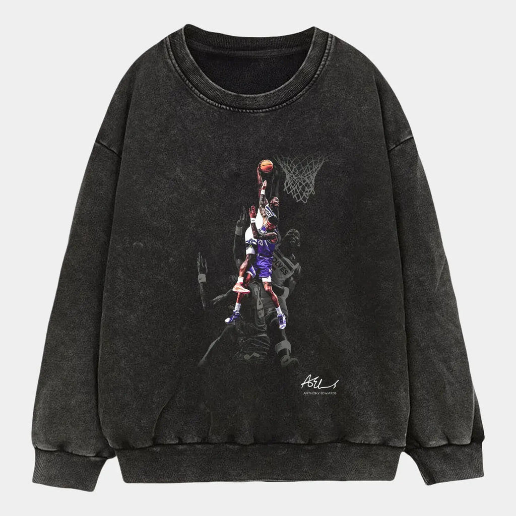 Anthony Edwards 'Dunk on John Collins' Tee Hoodie, Sweatshirt | ZylaModa.com (Image 3)
