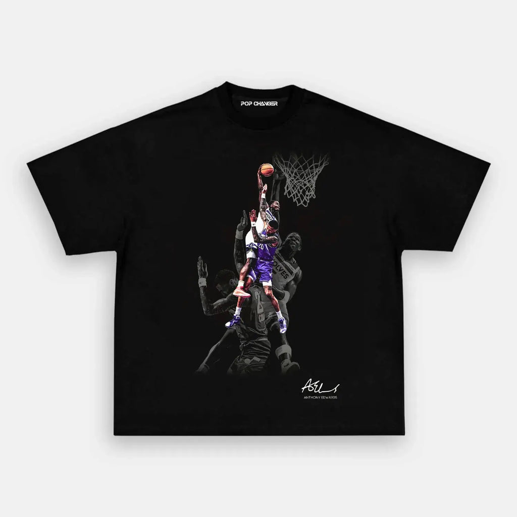 Anthony Edwards 'Dunk on John Collins' Tee Hoodie, Sweatshirt | ZylaModa.com (Image 5)