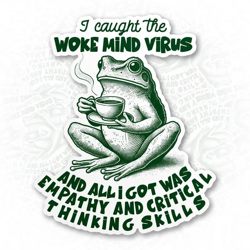 Anti Trump Sticker, Retro Frog, Political Liberal Leftist Social Justice Waterproof Die-Cut Vinyl Funny Gifts for Laptop,...