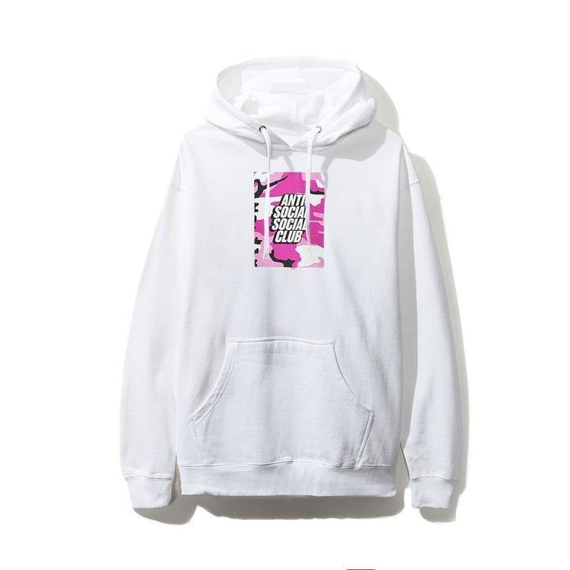 Antisocial Social Club Blocked Box Logo White Camo Hoodie T-Shirts, Sweatshirt | ZylaModa.com