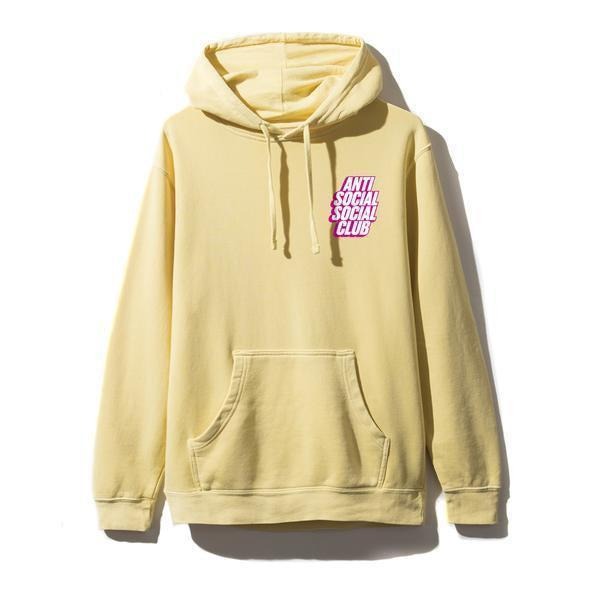 Antisocial Social Club Blocked Yellow Hoodie ASSW422 Men's Size L-XL T-Shirts, Sweatshirt | ZylaModa.com
