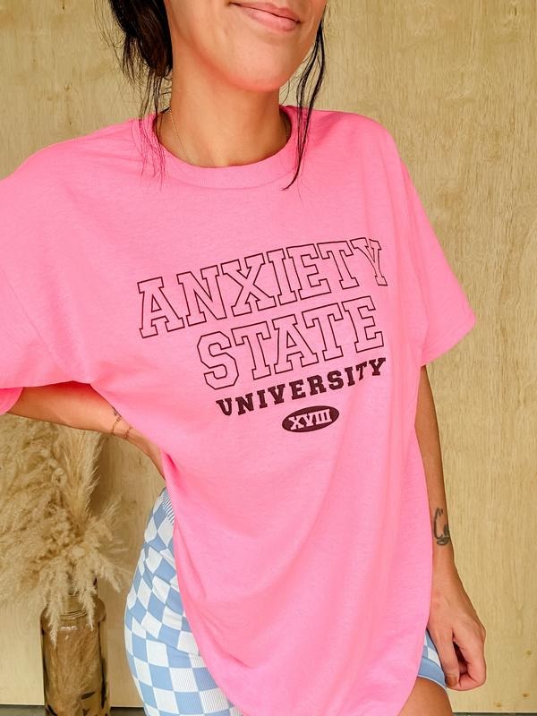 Anxiety State Graphic Tee Hoodie, Sweatshirt | ZylaModa.com