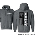 Ariat Hoodie - Classic American Flag Design with Bold Ariat Logo, Perfect for Western Lifestyle Enthusiasts, Comfortable...