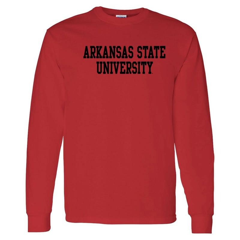 Arkansas State Red Wolves Basic Block Unisex T-shirt Sweatshirt Hoodie 7 | ZylaModa.com