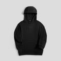 Ascend Mockneck Hoodie - Black, Men's Thermal Pullover with Smooth Fleece Finish T-Shirts, Sweatshirt | ZylaModa.com