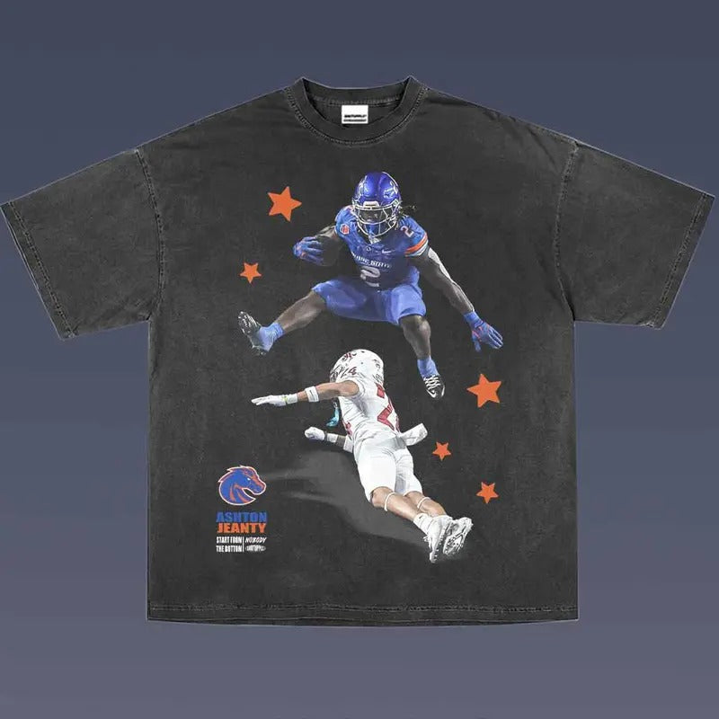 Ashton Jeanty 1.0 VINTAGE TEE | MEN'S GRAPHIC T-SHIRT SWEATSHIRT HOODIE | GIFT FOR FAN | ZylaModa.com