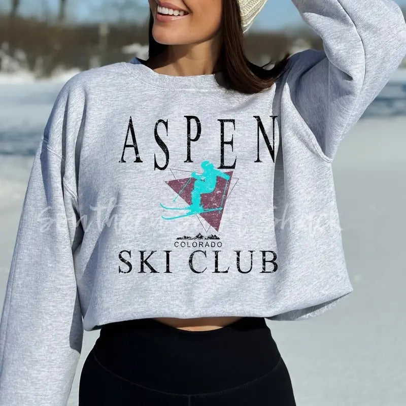 Aspen Ski Club Sweatshirt T-Shirts, Hoodie | ZylaModa.com