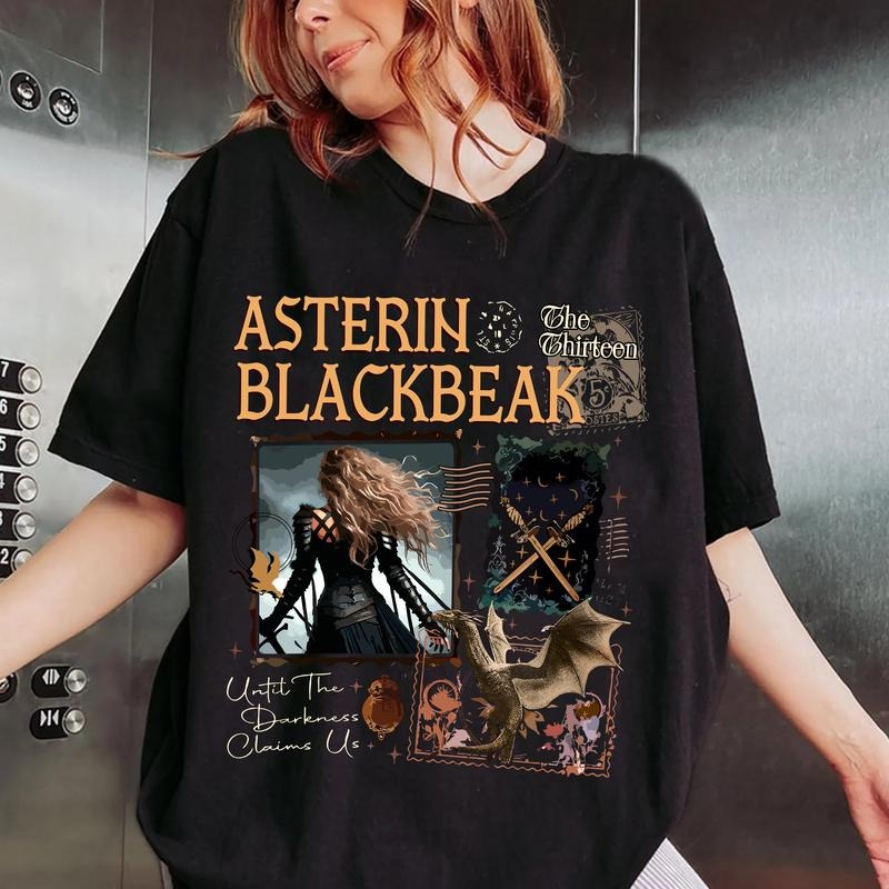 Asterin Blackbeak Throne Of Glass T-Shirt, The Thirteen Tee Shirt, From Now Until The Darkness Claims Us Shirt, Throne Of...