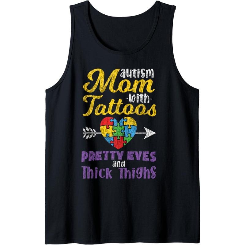 Autism Awareness Mom Mother Autistic Kids Awareness Mom Gift Tank Top MADE IN USA T-Shirts, Hoodie, Sweatshirt | ZylaModa.com
