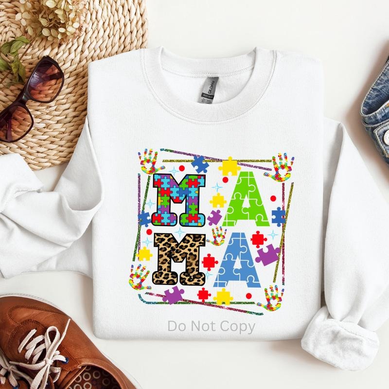 Autism Mama DTF Transfer T-Shirts, Hoodie, Sweatshirt | ZylaModa.com
