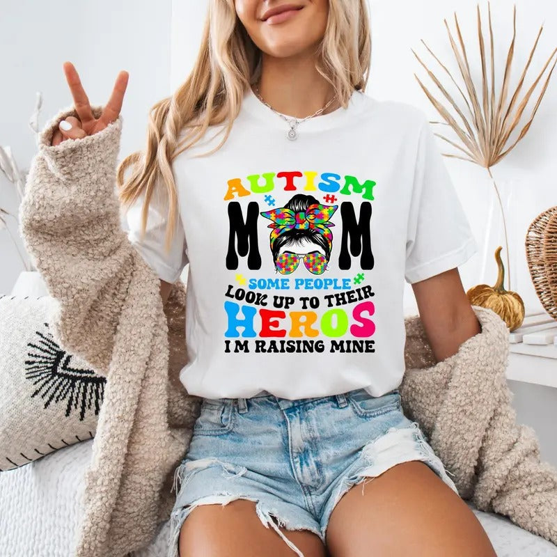 Autism Mom Sweatshirt, Proud Autism Parent Crewneck, Autism Awareness Gift, Support Autism Clothing, Autism Mama Shirt...