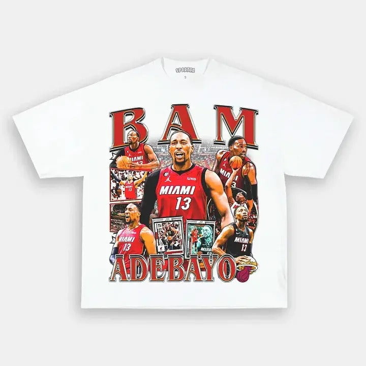 BAM ADEBAYO TEE - VINTAGE TEE - SPORT TEE - GRAPHIC MEN'S T-SHIRT SWEATSHIRT HOODIE - GIFT FOR FAN | ZylaModa.com