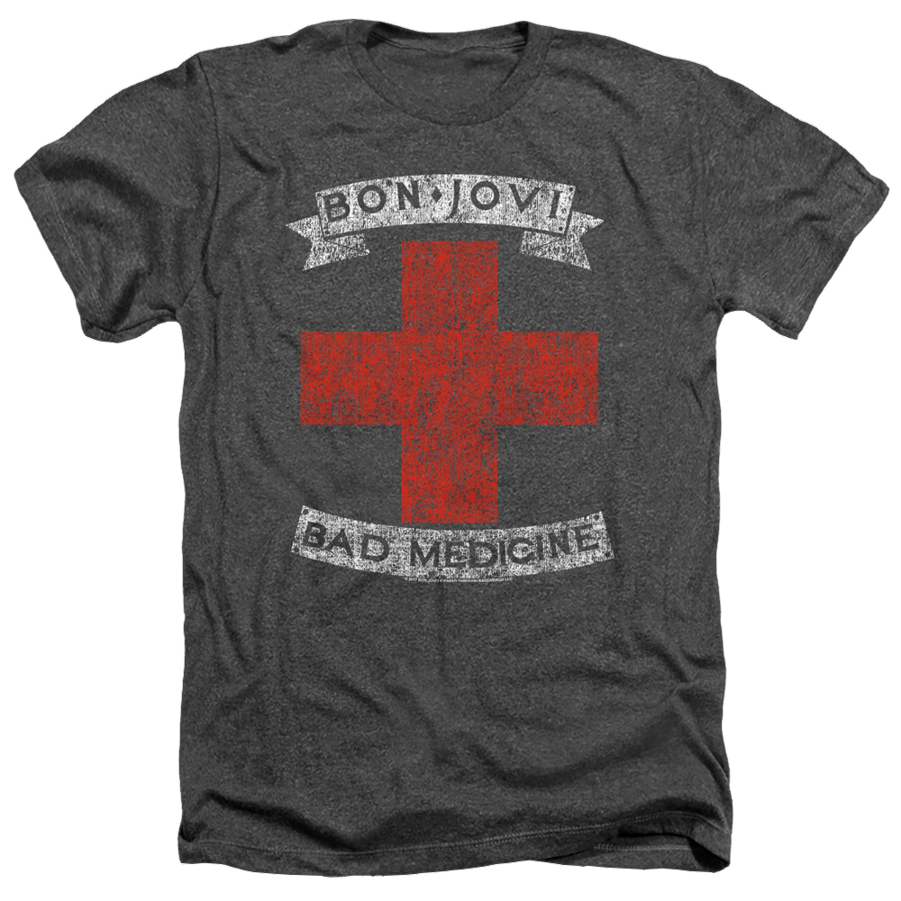 Bon Jovi Bad Medicine - Men's Heather T-Shirt Hoodie, Sweatshirt | ZylaModa.com