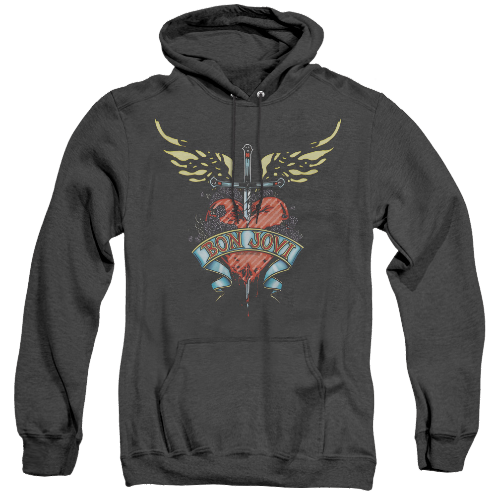 Bon Jovi Daggered - Heather Pullover Hoodie T-Shirts, Sweatshirt | ZylaModa.com