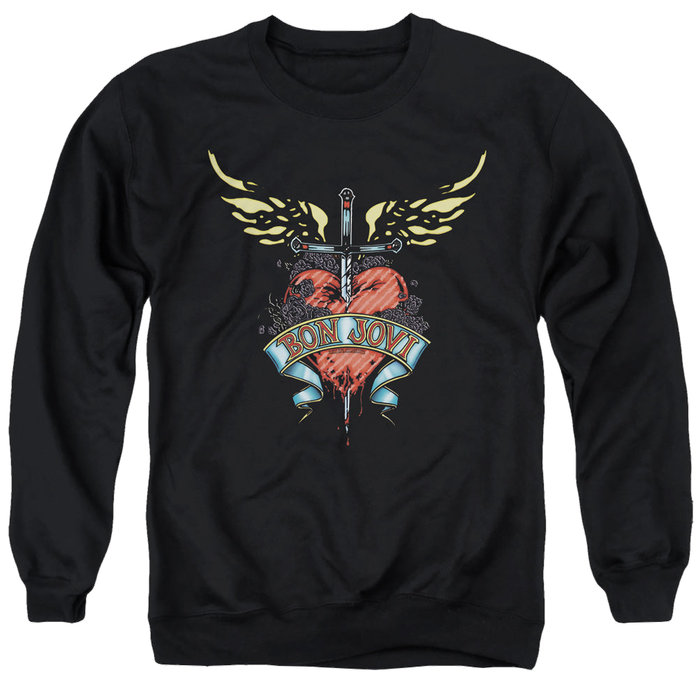 Bon Jovi Daggered - Men's Crewneck Sweatshirt T-Shirts, Hoodie | ZylaModa.com