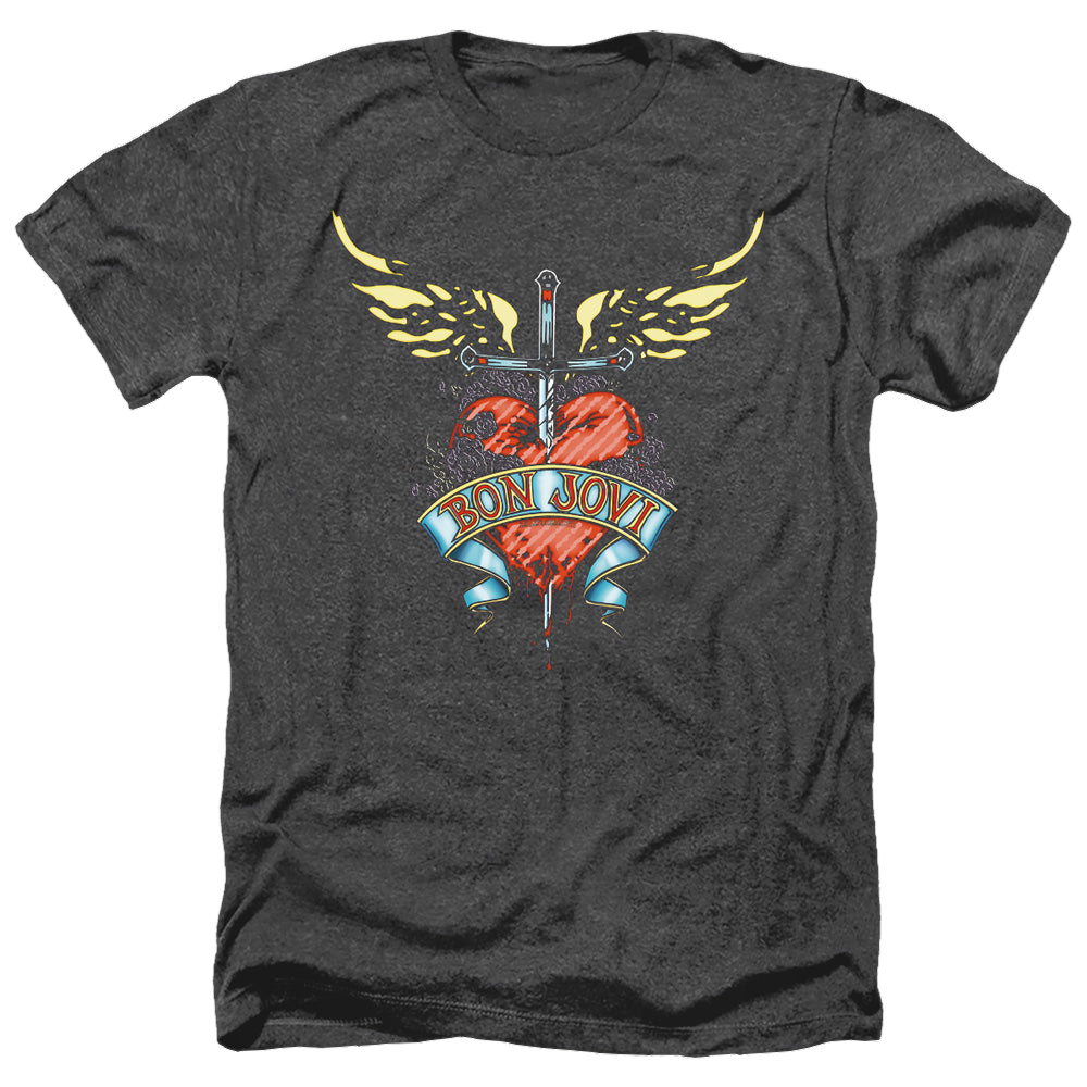 Bon Jovi Daggered - Men's Heather T-Shirt Hoodie, Sweatshirt | ZylaModa.com