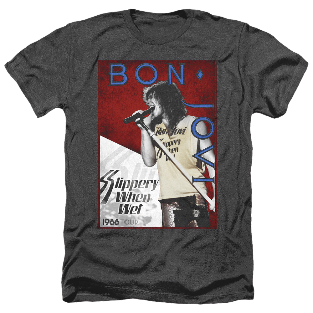 Bon Jovi 86 Tour - Men's Heather T-Shirt Hoodie, Sweatshirt | ZylaModa.com