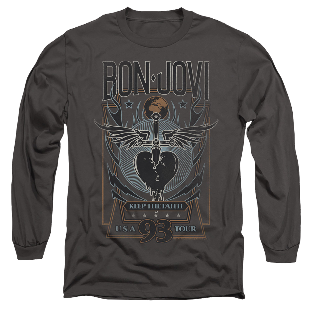Bon Jovi Keep The Faith - Men's Long Sleeve T-Shirt Hoodie, Sweatshirt | ZylaModa.com