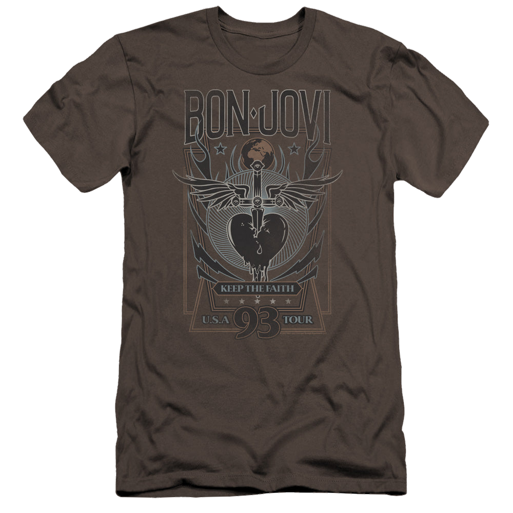 Bon Jovi Keep The Faith - Men's Premium Slim Fit T-Shirt Hoodie, Sweatshirt | ZylaModa.com