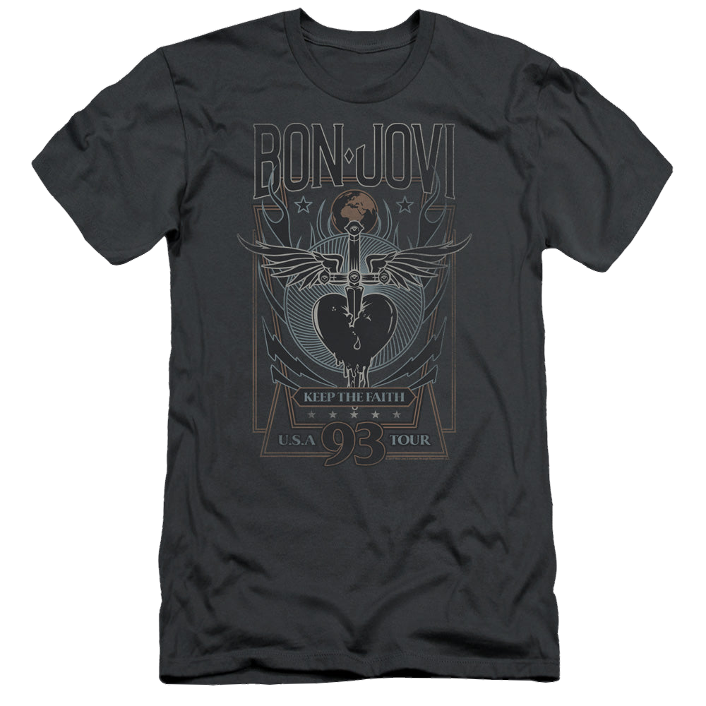 Bon Jovi Keep The Faith - Men's Slim Fit T-Shirt Hoodie, Sweatshirt | ZylaModa.com