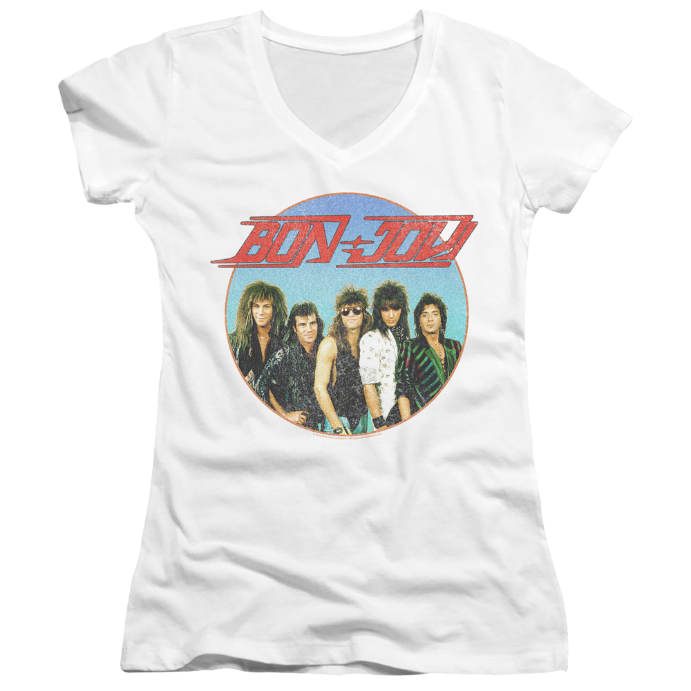 Bon Jovi Bon Sphere - Juniors V-Neck T-Shirt Hoodie, Sweatshirt | ZylaModa.com