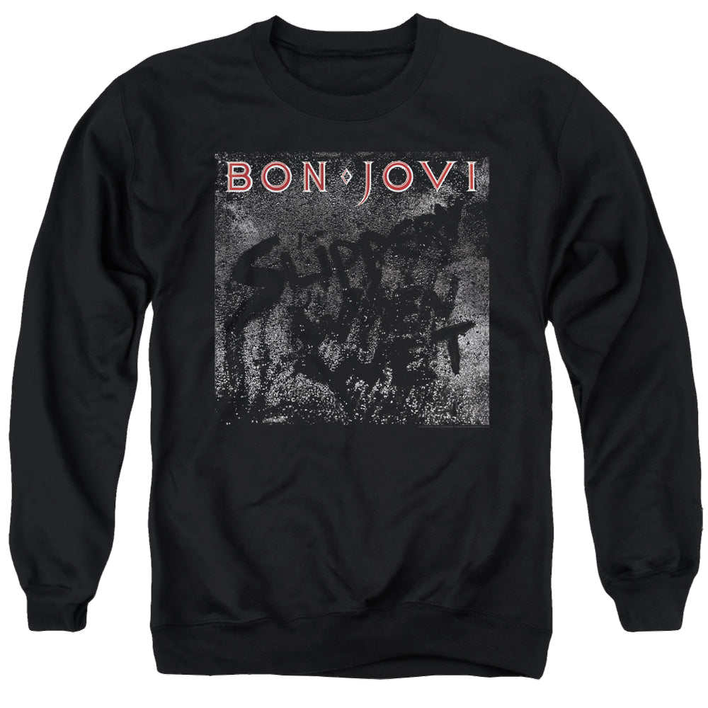 Bon Jovi Slippery Cover - Men's Crewneck Sweatshirt T-Shirts, Hoodie | ZylaModa.com