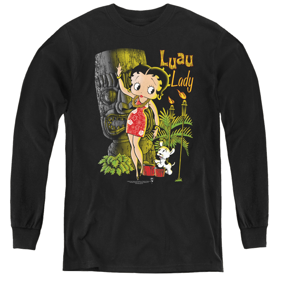 Betty Boop Luau Lady - Youth Long Sleeve T-Shirt Hoodie, Sweatshirt | ZylaModa.com