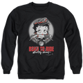 Betty Boop Born To Ride - Men's Crewneck Sweatshirt T-Shirts, Hoodie | ZylaModa.com