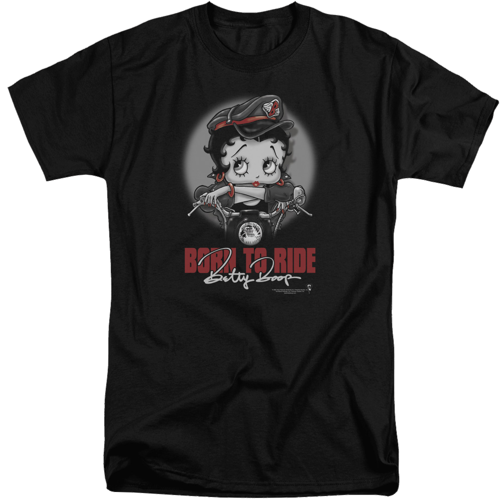Betty Boop Born To Ride - Men's Tall Fit T-Shirt Hoodie, Sweatshirt | ZylaModa.com