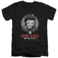 Betty Boop Born To Ride - Men's V-Neck T-Shirt Hoodie, Sweatshirt | ZylaModa.com