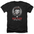 Betty Boop Born To Ride - Men's Heather T-Shirt Hoodie, Sweatshirt | ZylaModa.com