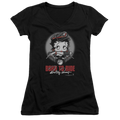 Betty Boop Born To Ride - Juniors V-Neck T-Shirt Hoodie, Sweatshirt | ZylaModa.com