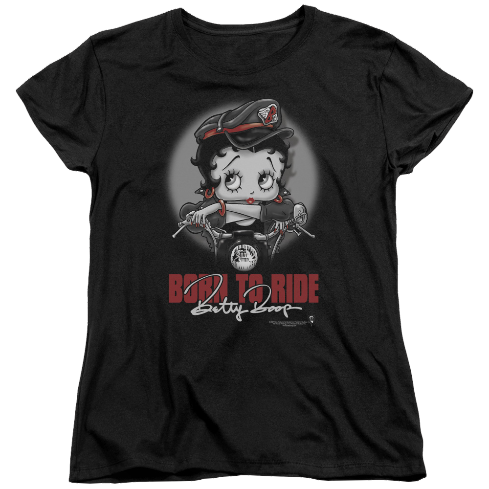 Betty Boop Born To Ride - Women's T-Shirt Hoodie, Sweatshirt | ZylaModa.com